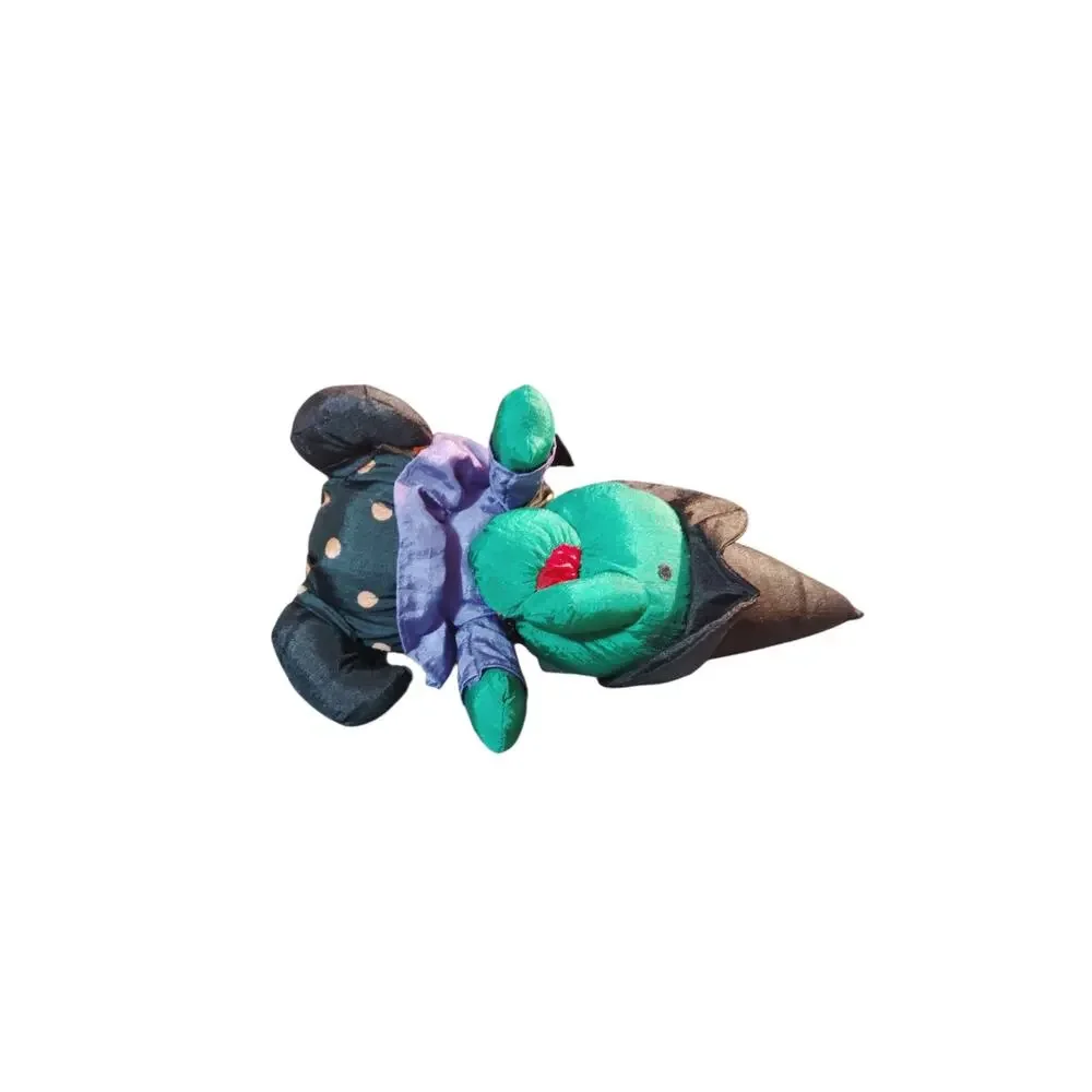 1990s puffy nylon Halloween witch plush toy,